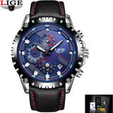 LIGE Watch Men Casual Sport Quartz Clock Top Brand Mens Watches Luxury Business Full Steel Waterproof Watch Relogio Masculino