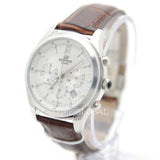 Casio Edifice EFR-517L-7A SWAROVSKI ELEMENTS Brown Leather Pair Watch